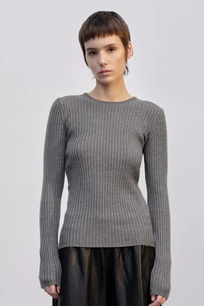 herskind-camb-blouse-grey-melange