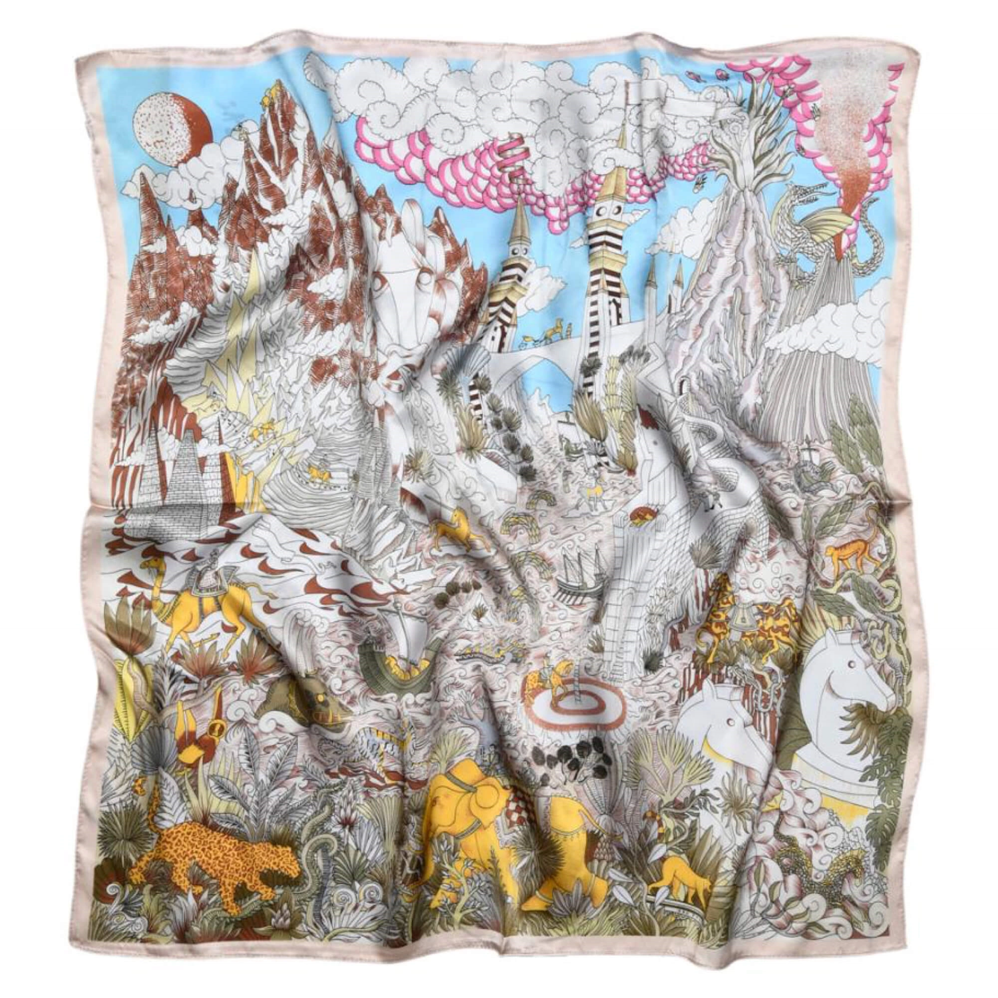 Sneaky Fox Alexa Silk Tørklæde, Cherry Blossom2-p