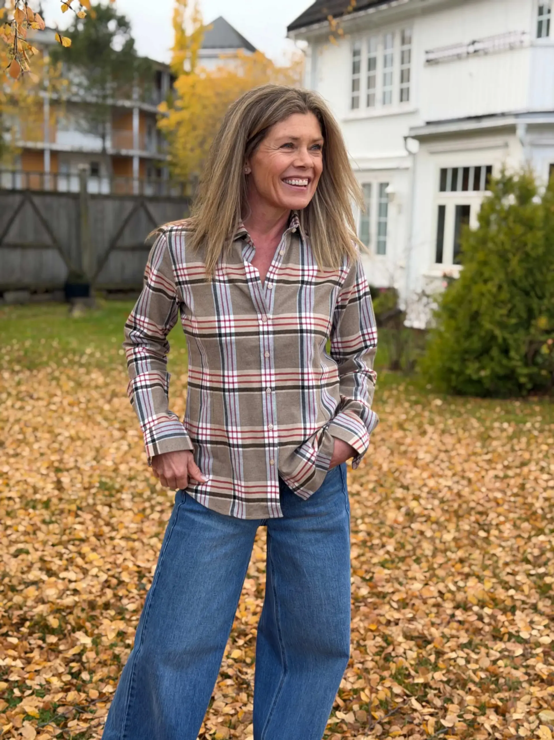 Donna twin skjorte kaki/gray - Bilde 1