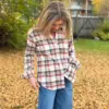 Donna twin skjorte beige/orange/brown - Thumbnail Image 4
