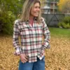 Donna twin skjorte beige/orange/brown - Thumbnail Image 1