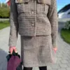 Multi check short blazer - Thumbnail Image 2