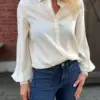 Lena blouse cloud cream - Thumbnail Image 1
