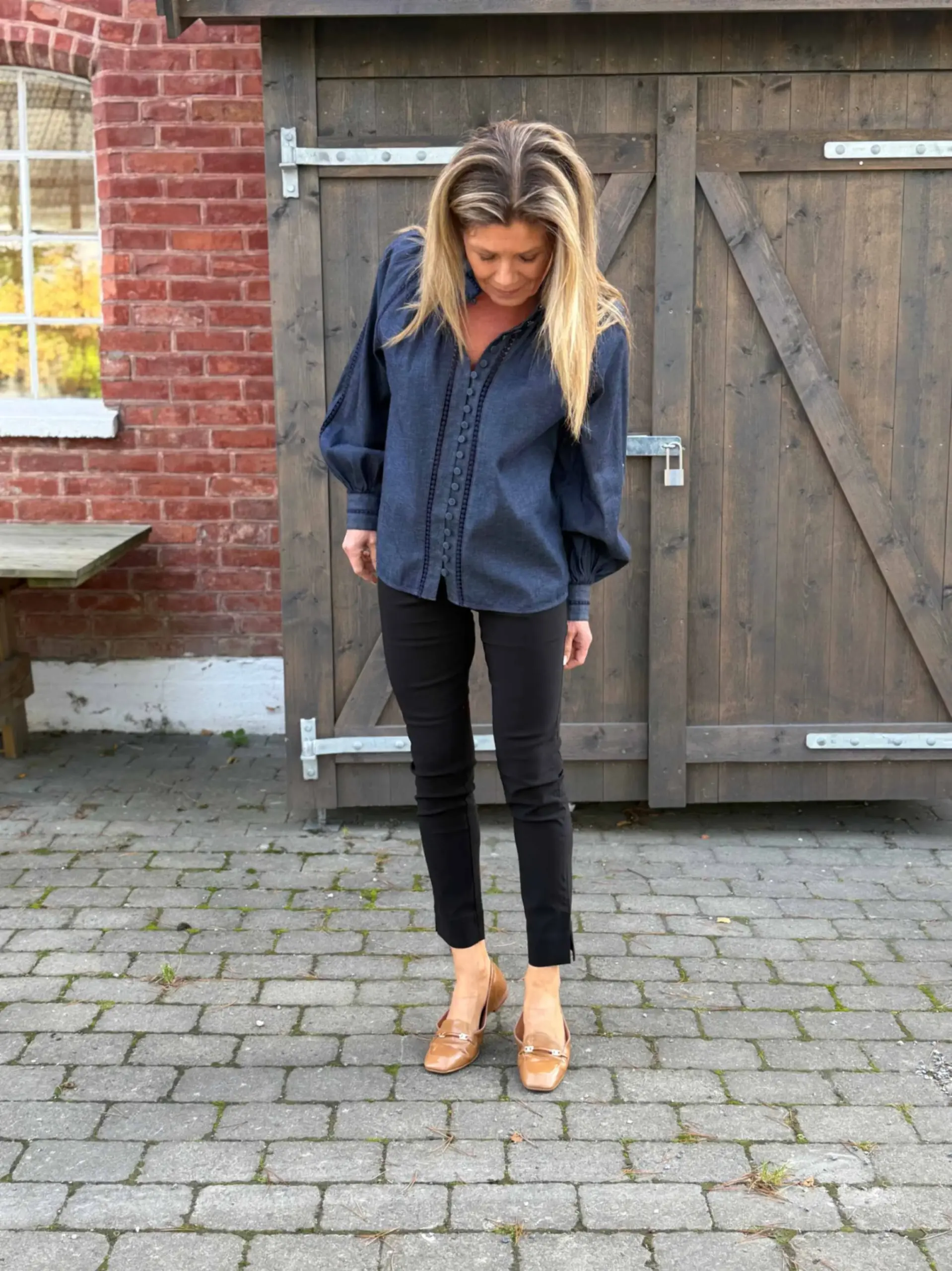 Monia blouse chambray blue - Bilde 2
