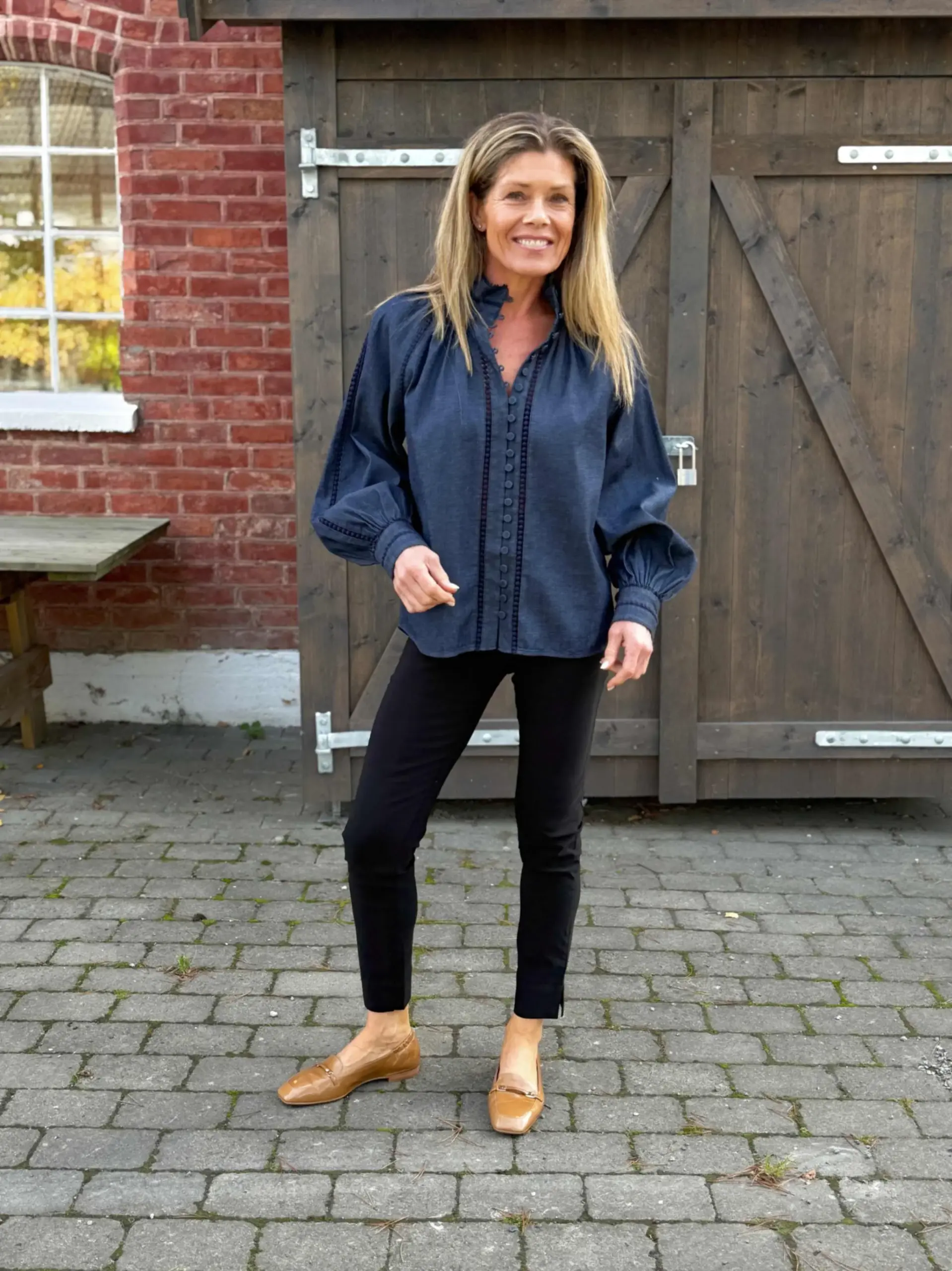 Monia blouse chambray blue - Bilde 6