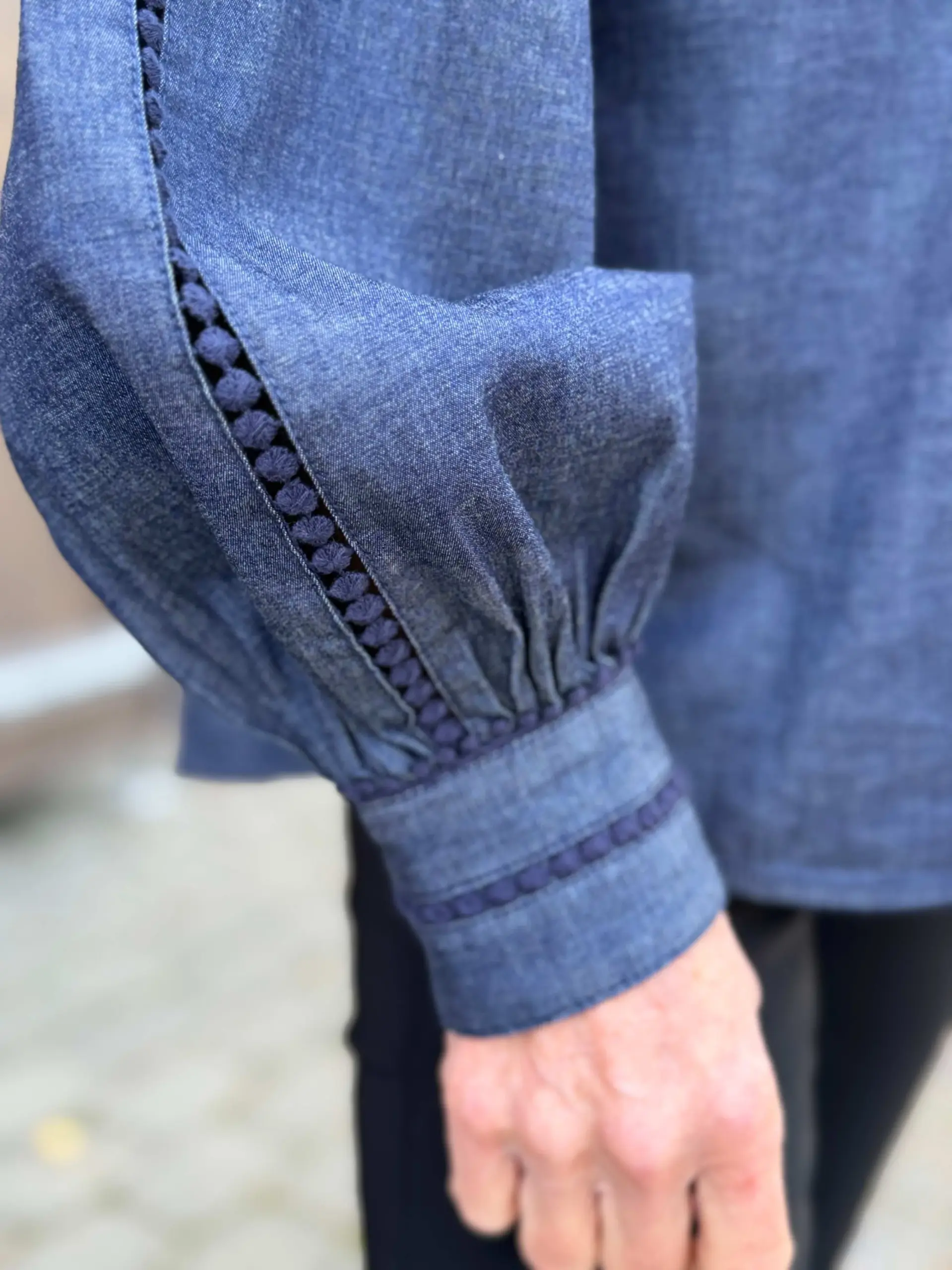 Monia blouse chambray blue - Bilde 4