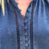 Monia blouse chambray blue - Thumbnail Image 3