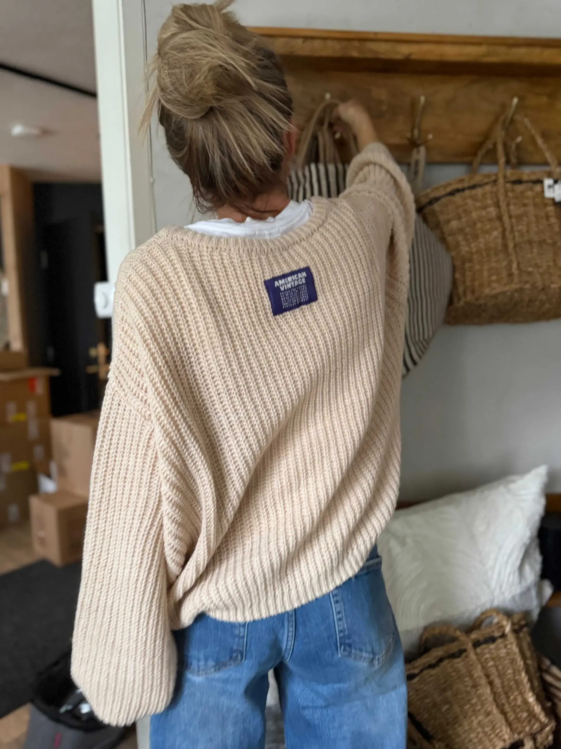 Sweater cyrow light beige melange - Bilde 2