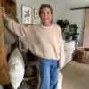 Sweater cyrow light beige melange - Thumbnail Image 1