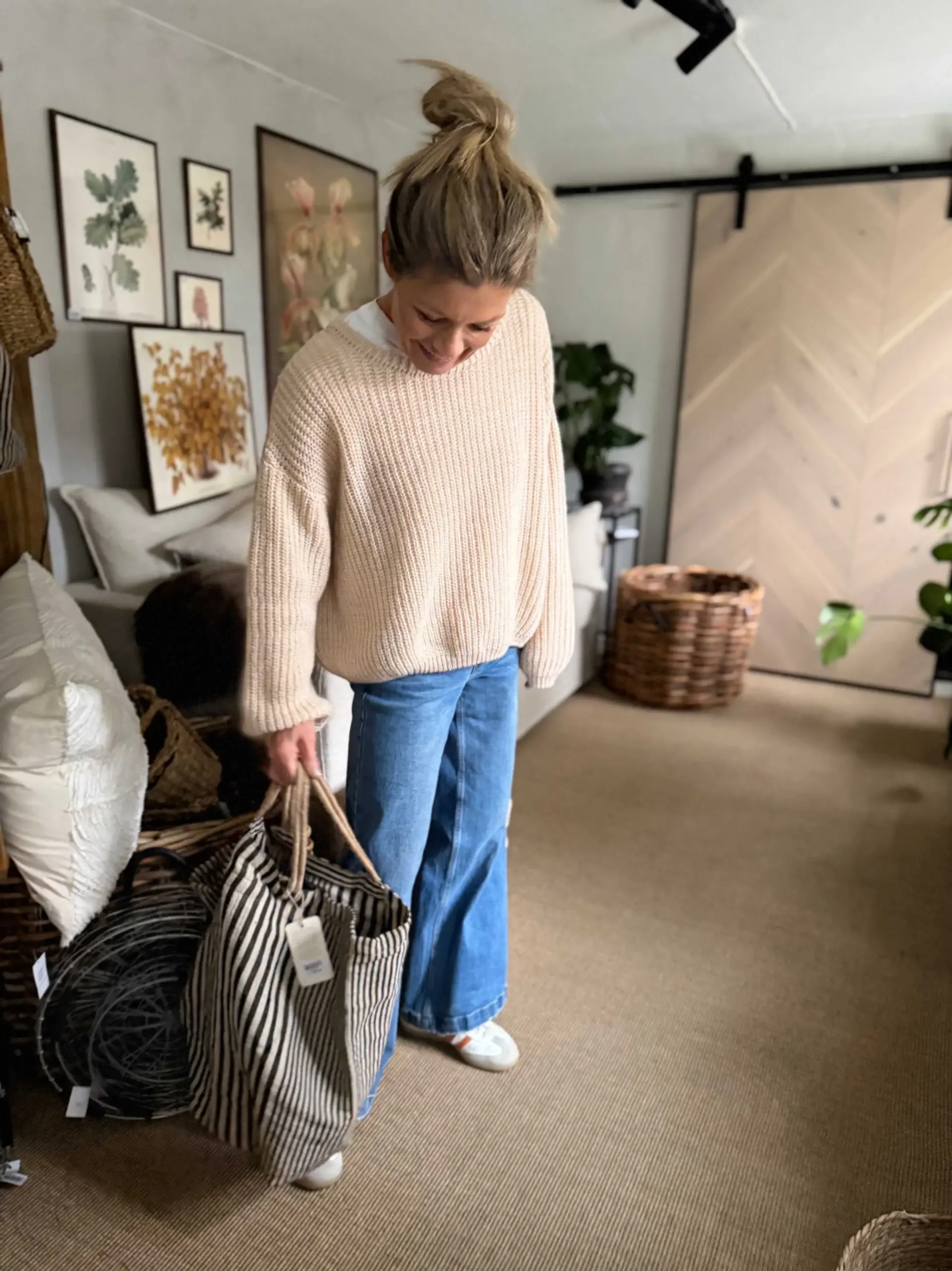 Sweater cyrow light beige melange - Bilde 4