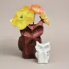 Owl vase xs white - Thumbnail Image 2