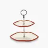 Cake Stand 2 tier red/white - Thumbnail Image 3