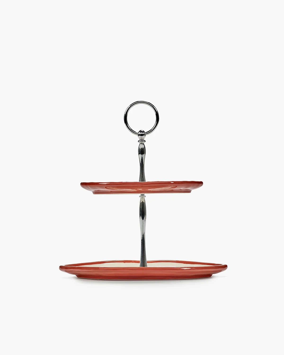 Cake Stand 2 tier red/white - Bilde 4