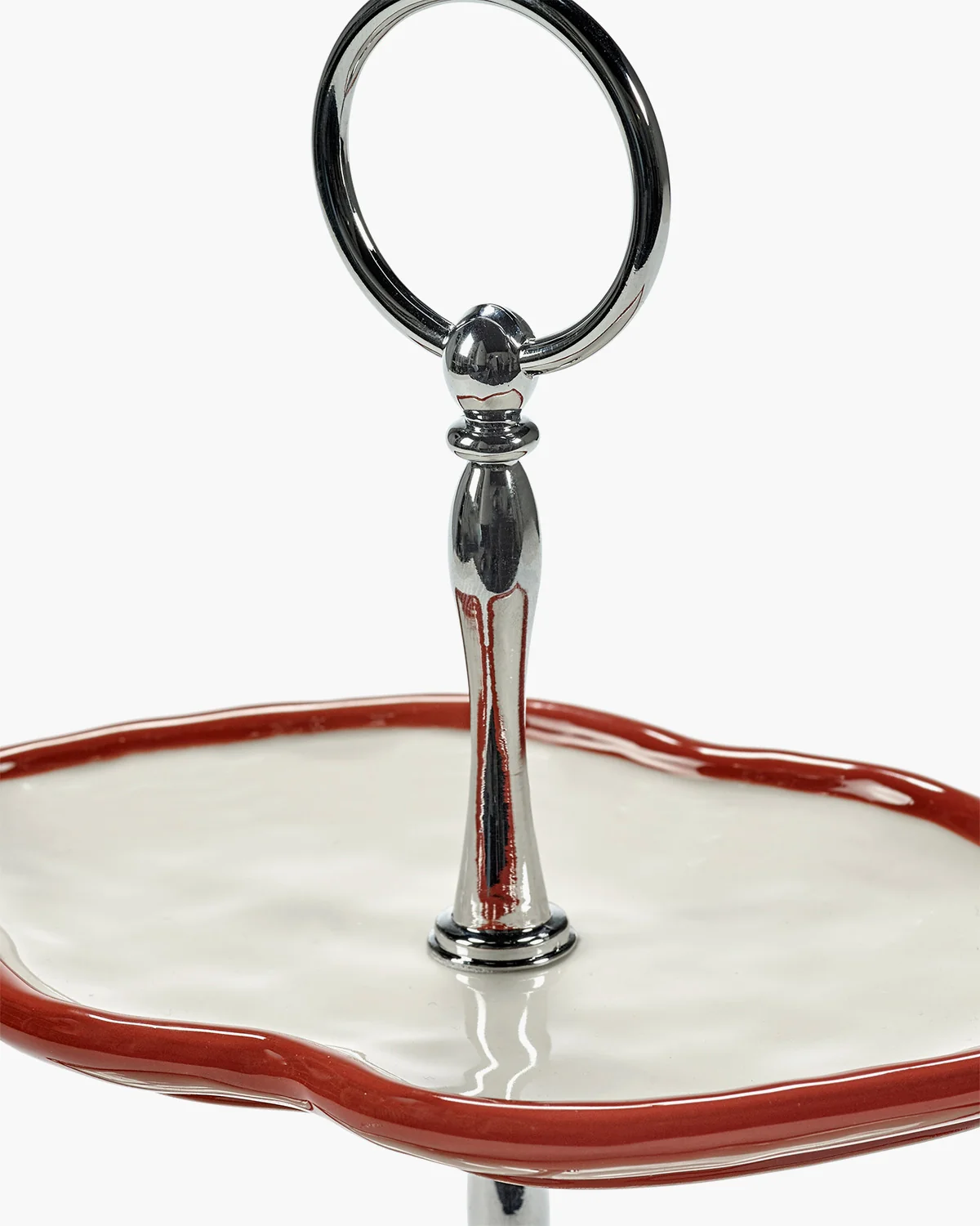 Cake Stand 2 tier red/white - Bilde 2