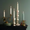 Candle holder winter rose golden H18,5 - Thumbnail Image 2