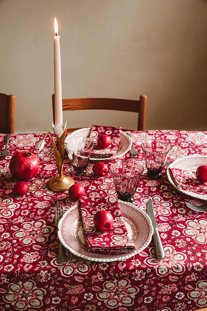 Tablecloth amara scarlet 150x250cm - Bilde 2
