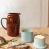 Teracotta smørklokke isblå - Thumbnail Image 2