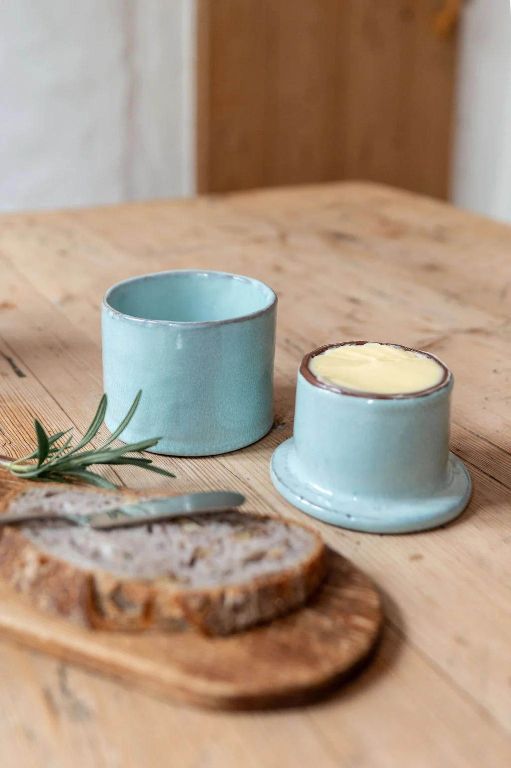 Teracotta smørklokke isblå - Bilde 1