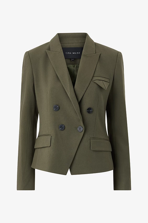 Tailor Blazer Ivy Green Melange - Bilde 2