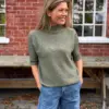 turtleneck genser oliva grønn - Thumbnail Image 1
