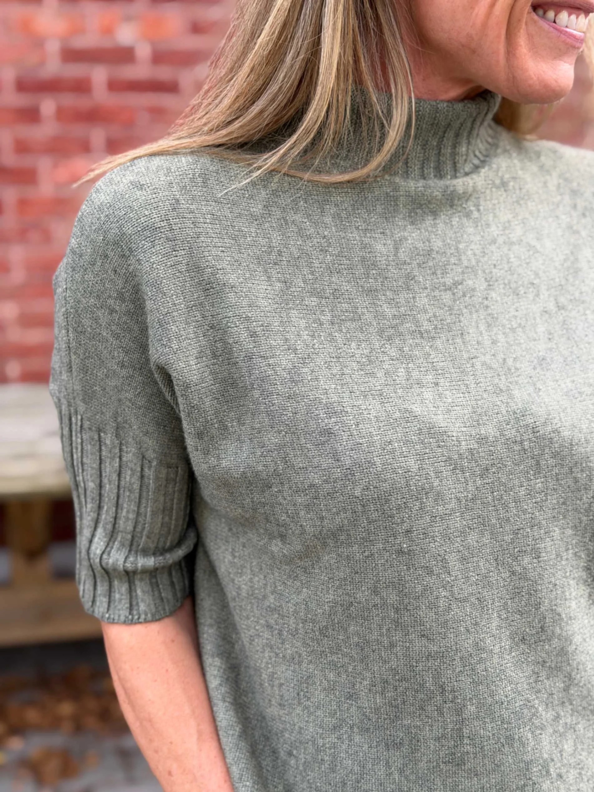turtleneck genser oliva grønn - Bilde 2