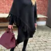 Caroline Poncho Black - Thumbnail Image 4