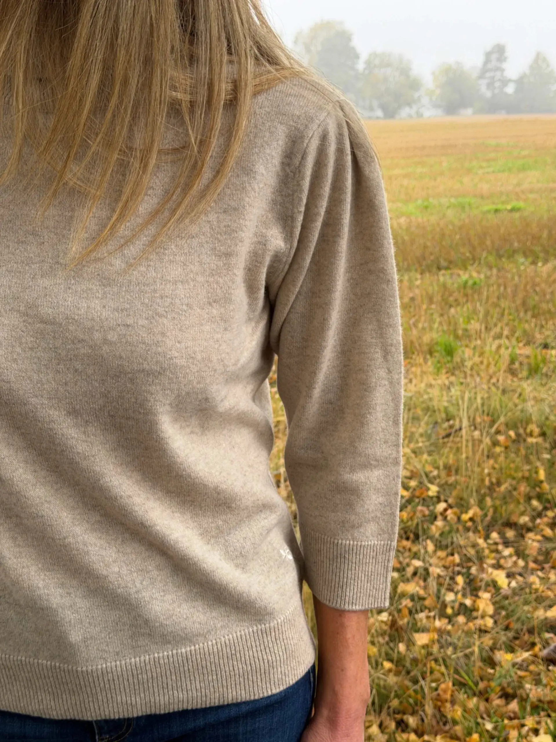 BTFMarie Pure Cashmere Pullover Beige Melange - Bilde 2
