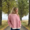Sweater Pattern Kidmohair Red/Ivory - Thumbnail Image 1