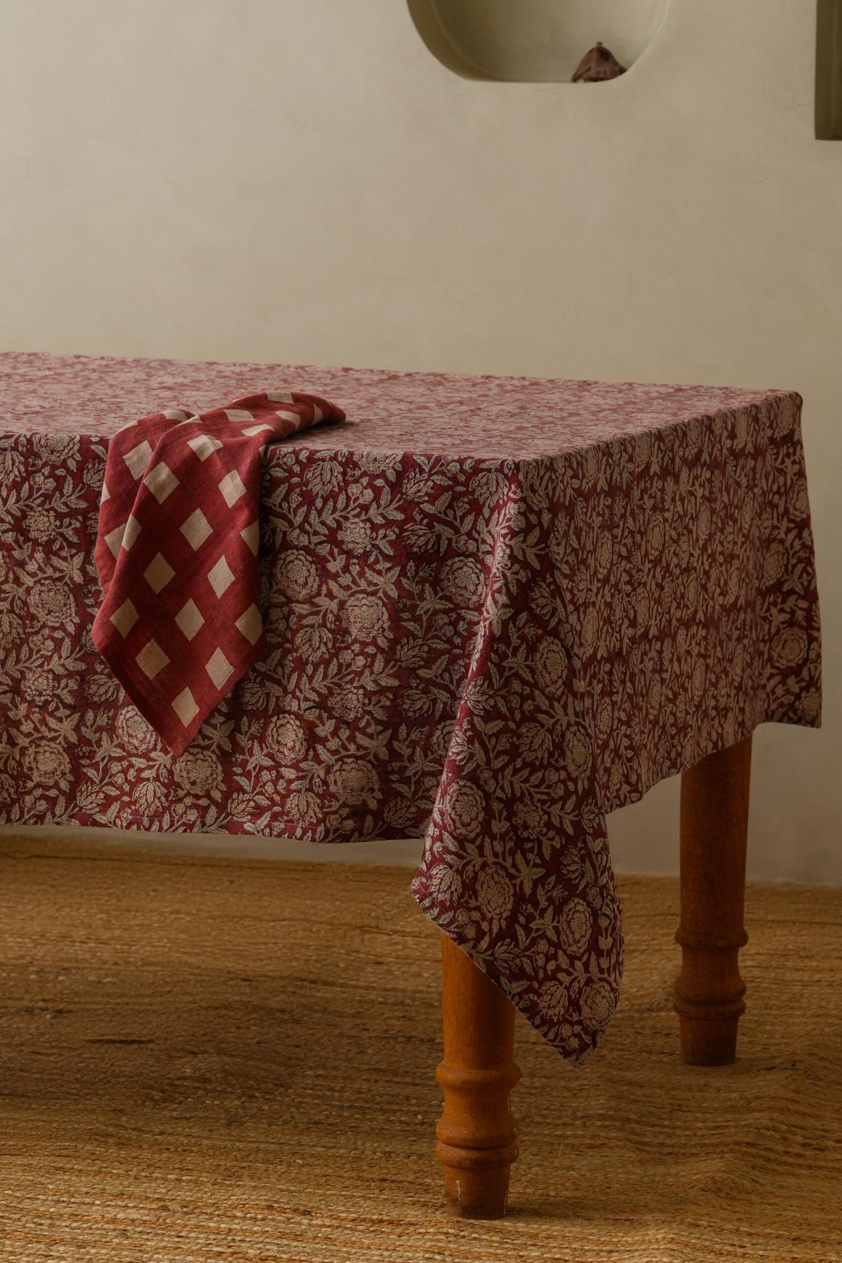 Table cloth block prints new rio red 300x140 - Bilde 1