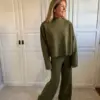 Serge Merino Sweater Moss Green - Thumbnail Image 2