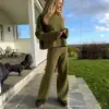 Serge Merino Sweater Moss Green - Thumbnail Image 1