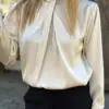 Tara Blouse Hammered Ivory - Thumbnail Image 1