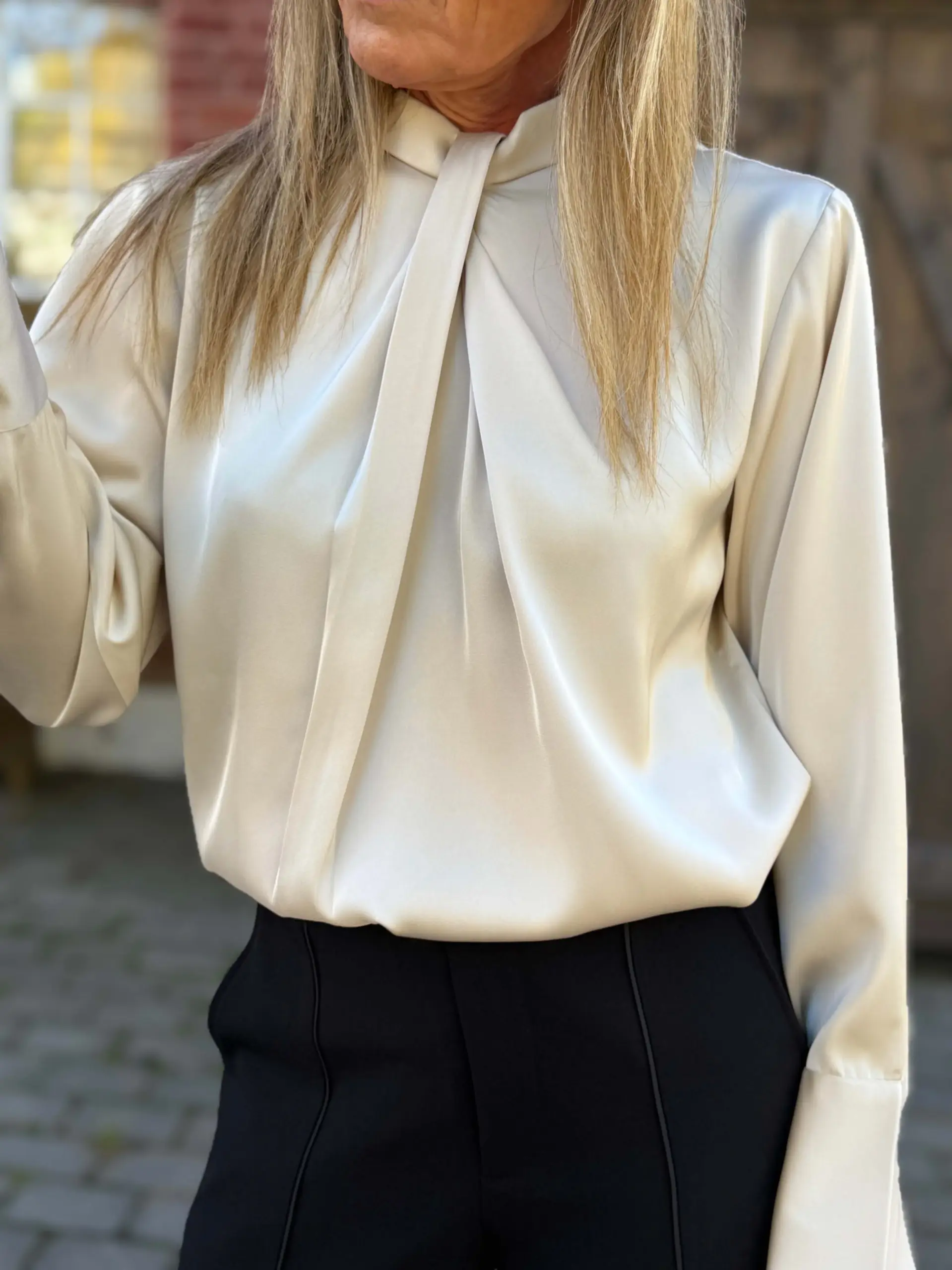 Tara Blouse Hammered Ivory - Bilde 1