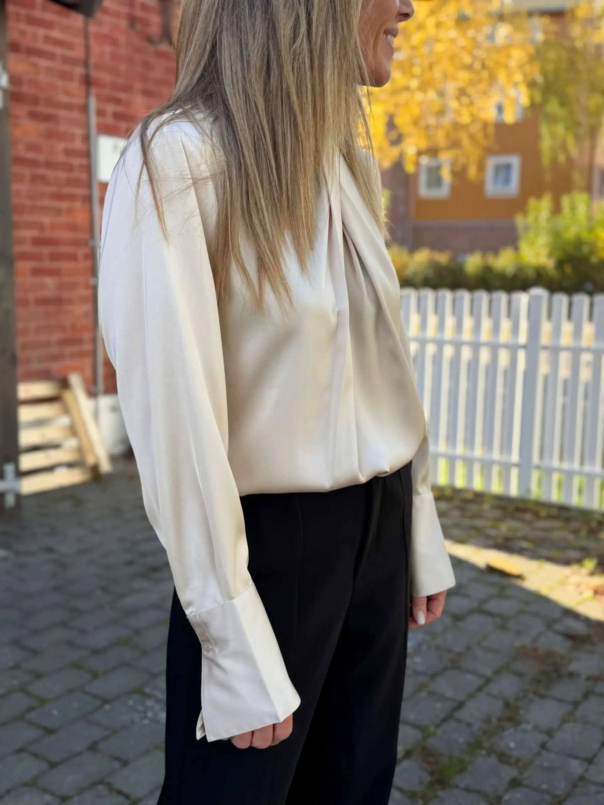 Tara Blouse Hammered Ivory - Bilde 4