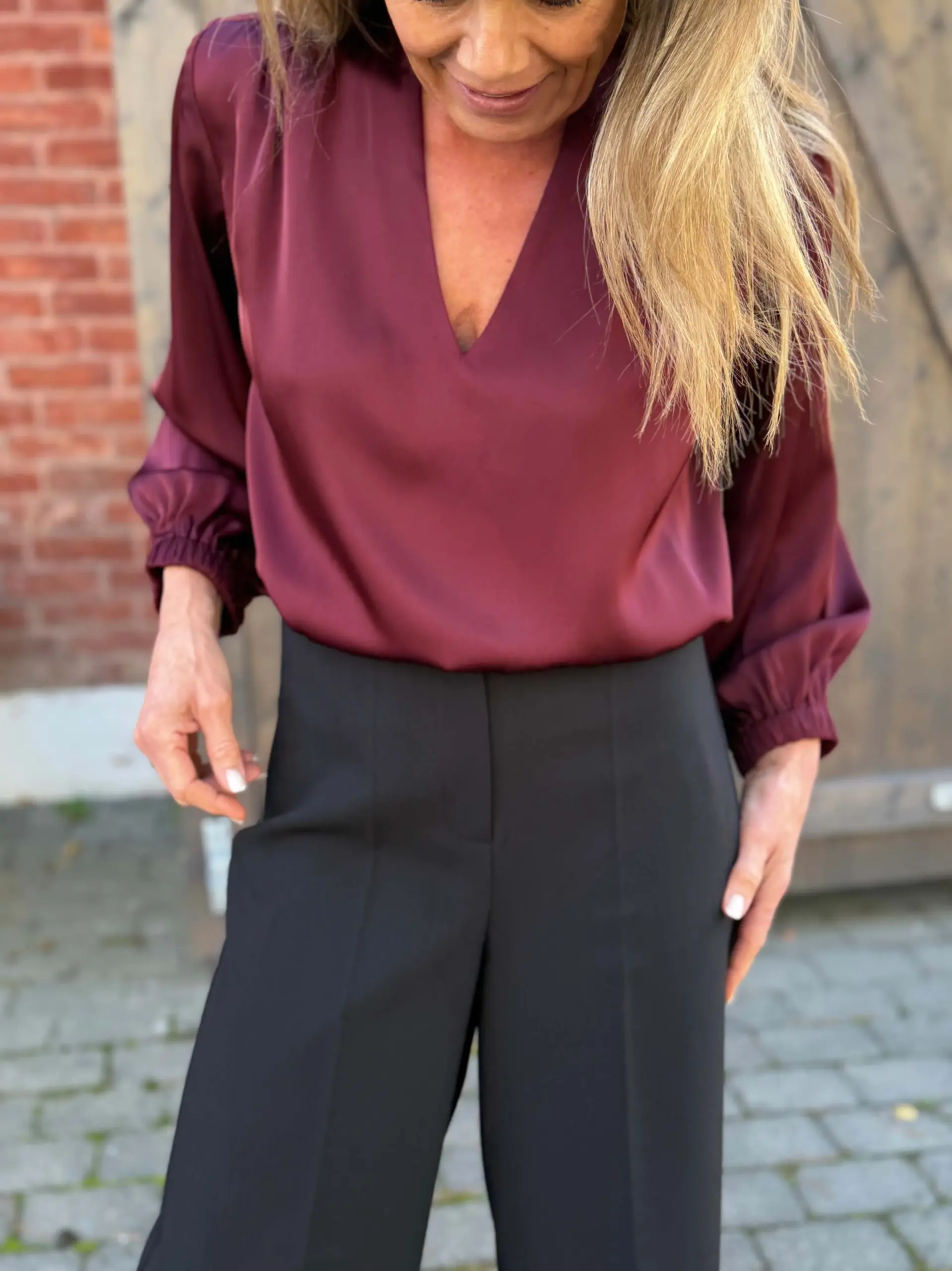 Jody Blouse Semi Rich Wine - Bilde 1