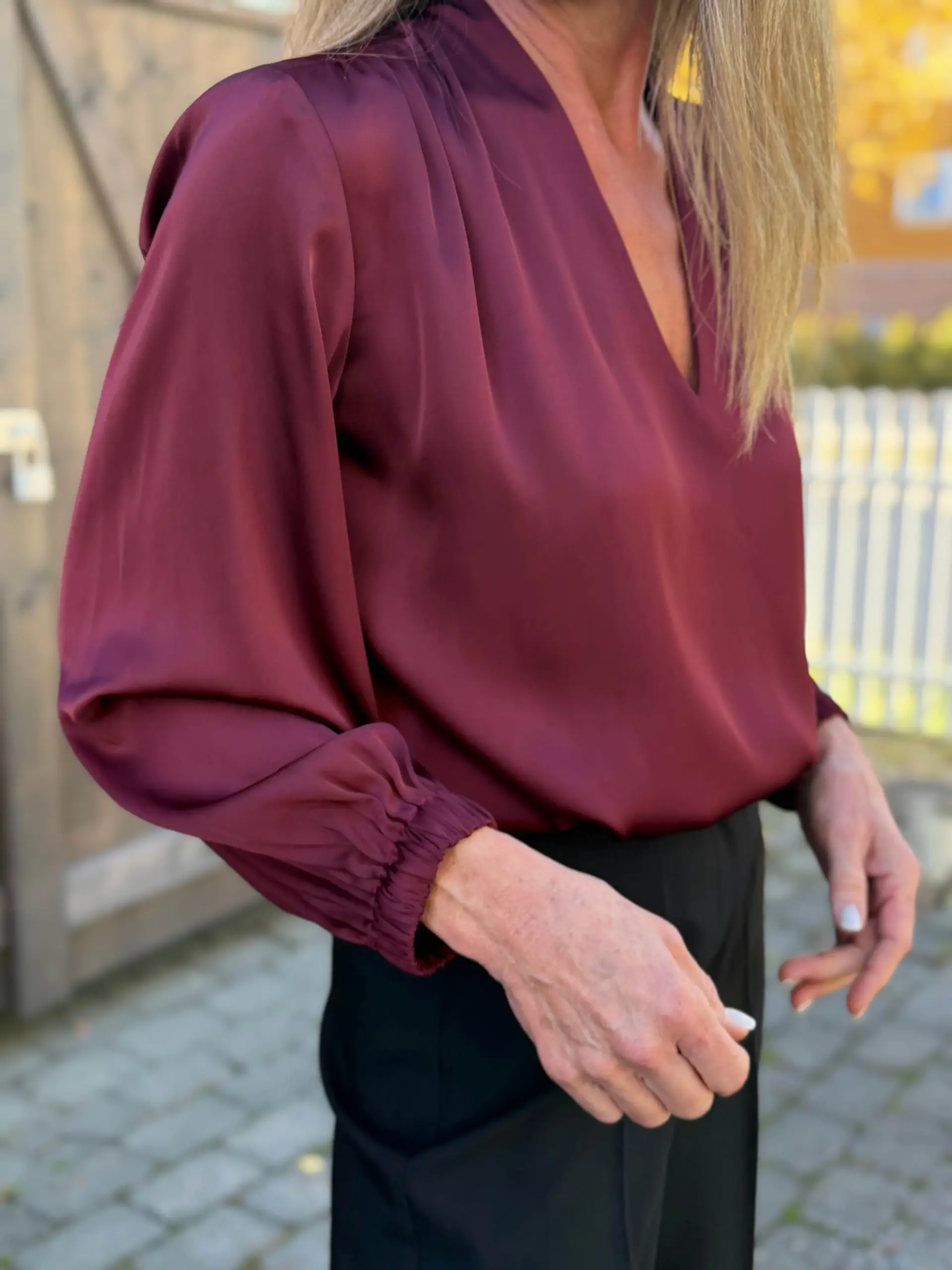 Jody Blouse Semi Rich Wine - Bilde 2