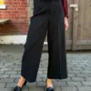 Corinne wide cropped pants black - Thumbnail Image 1