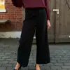Corinne wide cropped pants black - Thumbnail Image 2