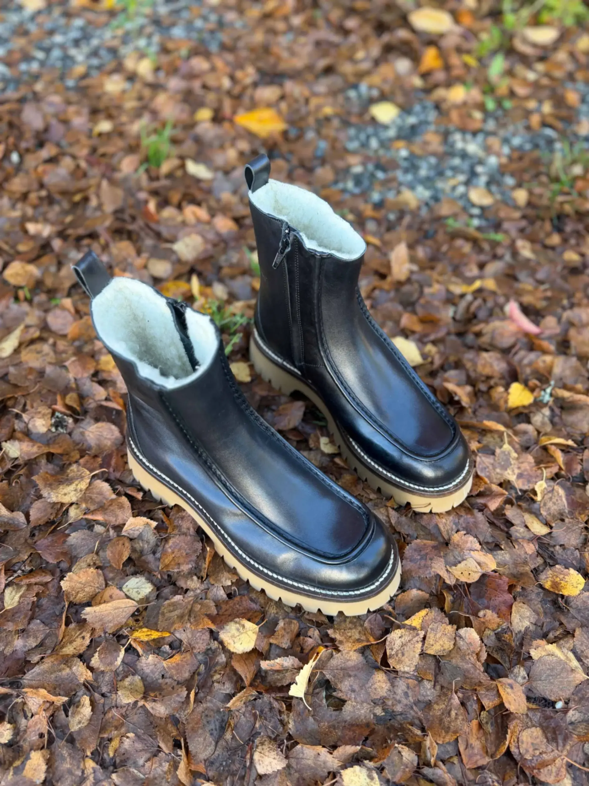 Black calf boots - Bilde 3