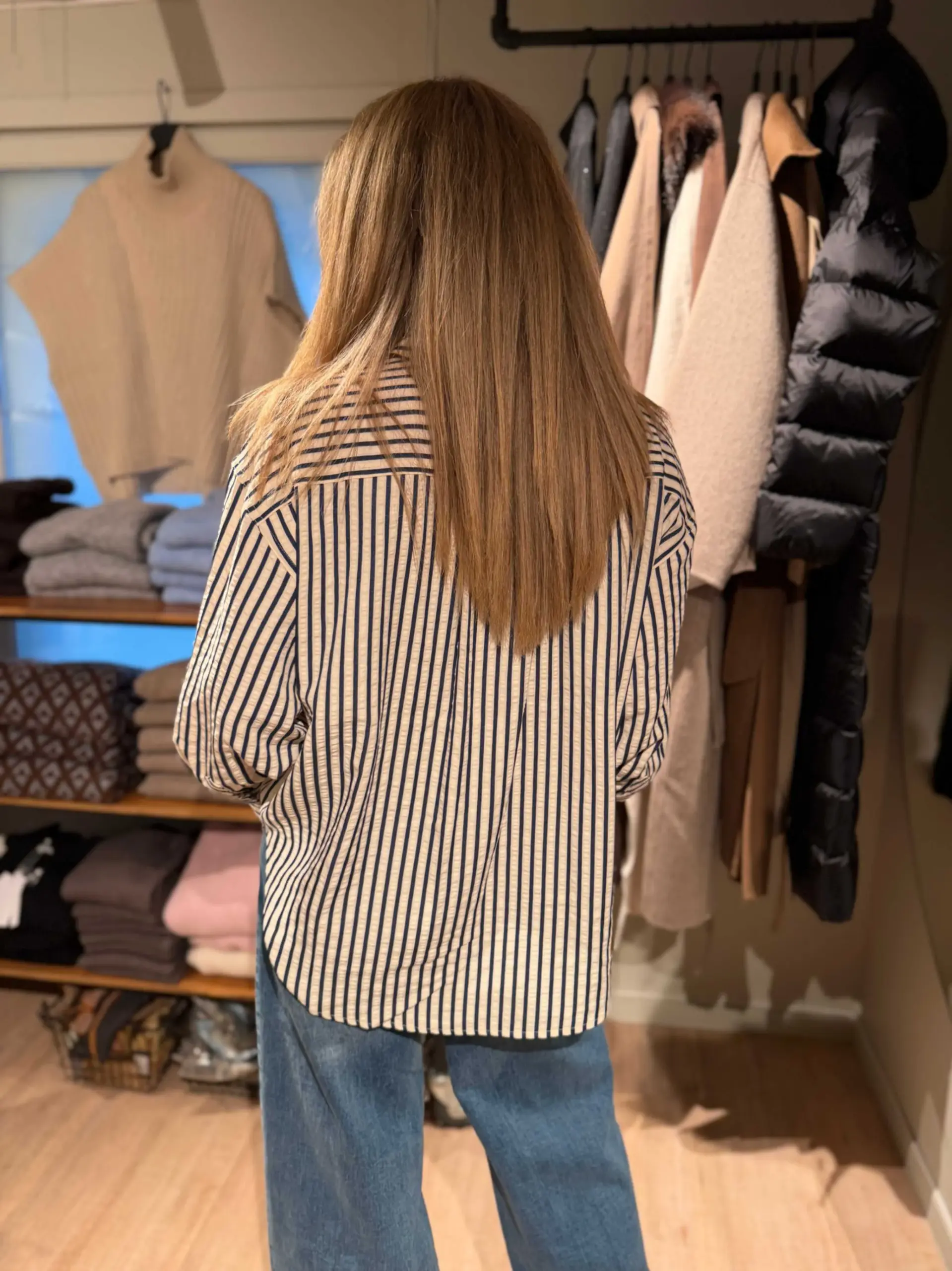 SLToledo Shirt LS Stripe White/Blue - Bilde 2