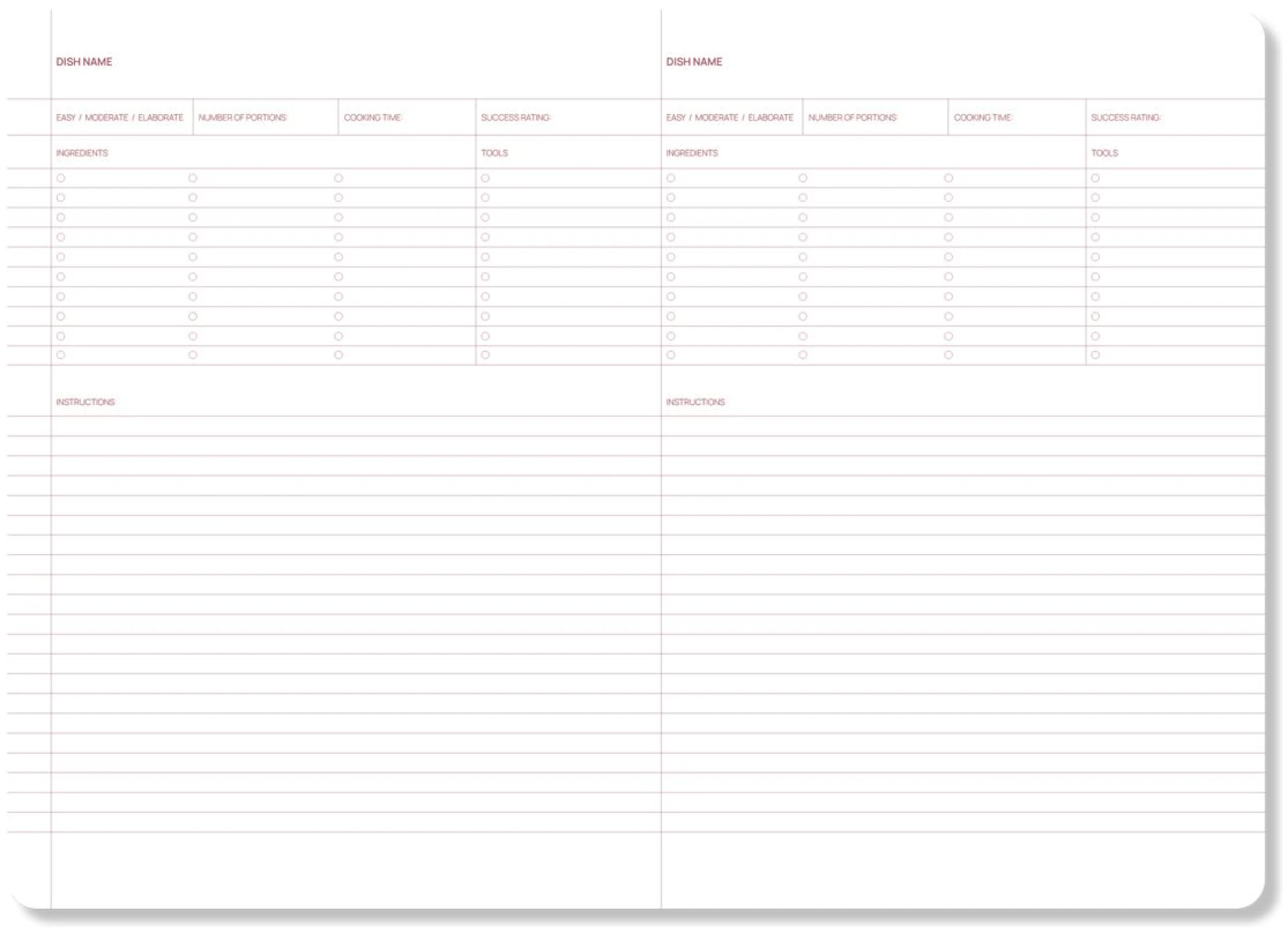 A-journal Recipe Journal - Bilde 2